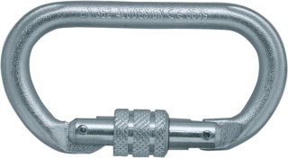 Skylotec Karabinek, owalny, w. zamek śrubowy, stal, EN 362, 22 kN