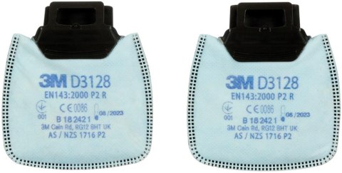 3M Filtr cząstek stałych D3128, P2R z węglem aktywnym 3M (2 szt.)