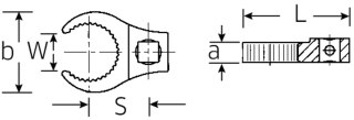 STAHLWILLE Klucz pazurowy 3/8" MJ20mm oczkowy otwarty STAHLWILLE