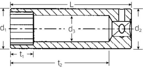 STAHLWILLE Nasadka 1/4" 10mm, 12-kątna, długa STAHLWILLE