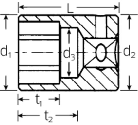 STAHLWILLE Nasadka 1/4" 10mm 12-kątna, krótka STAHLWILLE