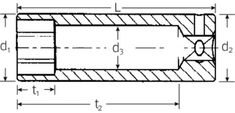 STAHLWILLE Nasadka 1/4" 12mm, 6-kątna, długa STAHLWILLE STAHLWILLE Nasadka 1/4" 12mm, 6-kątna, długa STAHLWILLE