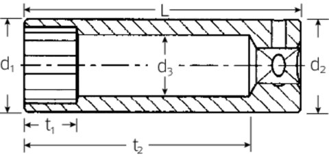 STAHLWILLE Nasadka 1/4" rozmiar 7/32", głęboka AS 40605/40606 STAHLWILLE