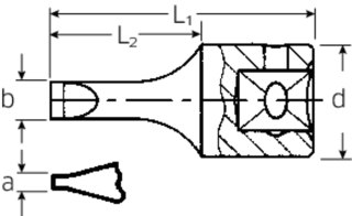 STAHLWILLE Nasadka 1/4" wkrętakowa płaska 1,0x5,5mm,krótka STAHLWILLE