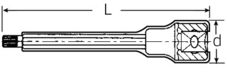 STAHLWILLE Nasadka 3/8" XZN M10, L-136mm, izolowana 1000V VDE STAHLWILLE