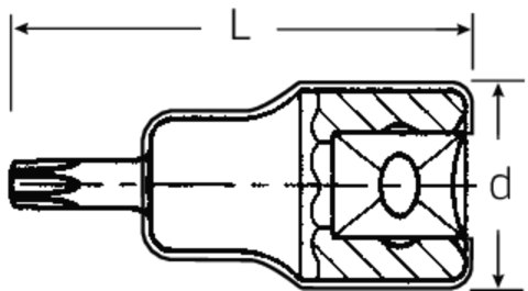 STAHLWILLE Nasadka 3/8" wkrętakowa T20 TORX, izolowana 1000V VDE STAHLWILLE