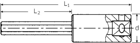 STAHLWILLE Nasadka INHEX 1/4" 3mm, długa STAHLWILLE