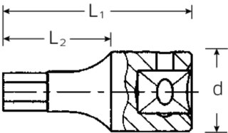 STAHLWILLE Nasadka INHEX 1/4" 3mm, krótka STAHLWILLE