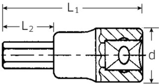 STAHLWILLE Nasadka INHEX 3/8" 3mm STAHLWILLE