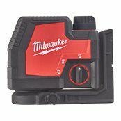 Milwaukee Laser Krzyżowy + pion zielony akum. Usb 30m l4cllp-301c 4933478099