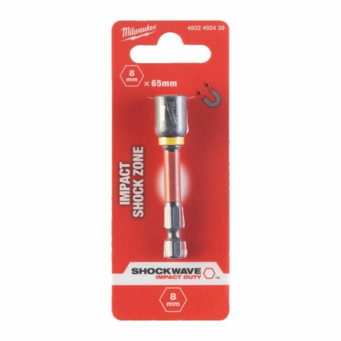Milwaukee końcówka z nasadką magnetyczna hex 8mm (65mm) 4932492439 Milwaukee końcówka z nasadką magnetyczna hex 8mm (65mm) 4932492439