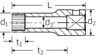 STAHLWILLE Nasadka 1/2" SPLINE-DR 7/16"=14 extra długa STAHLWILLE