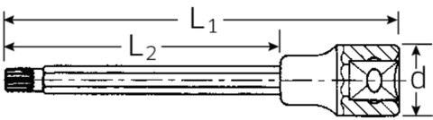 STAHLWILLE Nasadka 1/2" XZN M10, extra długa STAHLWILLE