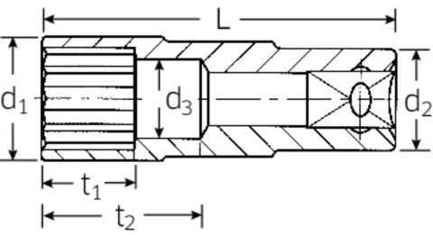 STAHLWILLE Nasadka 1/2" stopniowana rozmiar 25/32" do hamulców STAHLWILLE