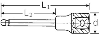 STAHLWILLE Nasadka INHEX 1/2" 10mm z końcówką kulistą STAHLWILLE