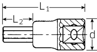 STAHLWILLE Nasadka INHEX 1/2" 19mm STAHLWILLE