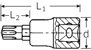 STAHLWILLE Nasadka wkrętakowa 1/2" M10, Ribe CV STAHLWILLE