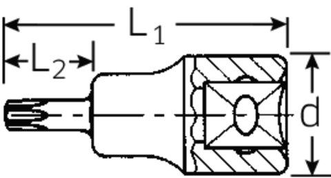 STAHLWILLE Nasadka wkrętakowa 1/2" T20 TORX STAHLWILLE