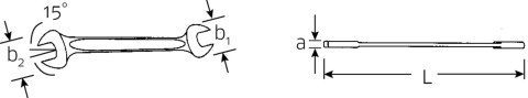 STAHLWILLE Klucz płaski 14x15mm dwustronny, MOTOR STAHLWILLE