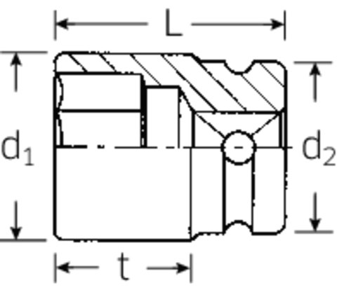 STAHLWILLE Nasadka 1/2" IMPACT 16mm, 6-kątna, krótka STAHLWILLE STAHLWILLE Nasadka 1/2" IMPACT 16mm, 6-kątna, krótka STAHLWILLE
