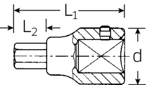 STAHLWILLE Nasadka INHEX 1" 14mm STAHLWILLE