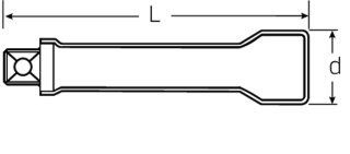 STAHLWILLE Przedłużka 1/2", L=148mm, izolowany 1000V VDE STAHLWILLE