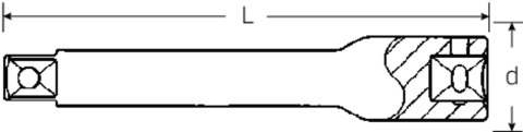 STAHLWILLE Przedłużka 1/4" L=100mm, rozmiar 4 STAHLWILLE