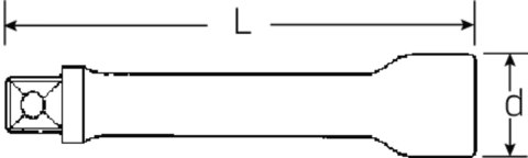 STAHLWILLE Przedłużka 3/8" L=125mm, rozmiar 5 STAHLWILLE