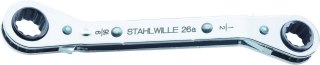 STAHLWILLE Klucz grzechotkowy 1/2"x9/16" odgięty, AS-drive STAHLWILLE