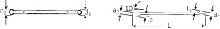 STAHLWILLE Klucz oczkowy 1 1/8x1 1/4" odgięty, AS-drive STAHLWILLE