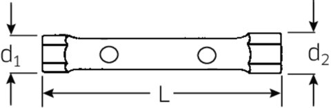 STAHLWILLE Klucz rurowy nasadowy 10x11mm dwustronny STAHLWILLE