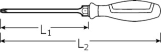 STAHLWILLE Wkrętak krzyżowy rozmiar PH1 DRALL + grot długi 250mm STAHLWILLE