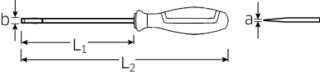 STAHLWILLE Wkrętak płaski 0,4x2,5x60mm DRALL+ dla elektryków STAHLWILLE