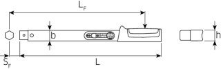 STAHLWILLE Klucz dynamometryczny 130-650Nm (100-480 ft.lb), uchwyt 22x28mm, QUICK STAHLWILLE