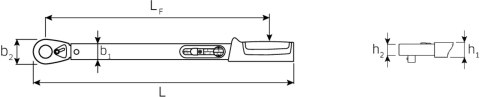 STAHLWILLE Klucz dynamometryczny 40-200Nm (30-150 ft.lb) z grzechotką 1/2", QUICK STAHLWILLE