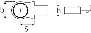 STAHLWILLE Końcówka wtykowa oczkowa 9x12mm 21mm do kluczy dynamometrycznych STAHLWILLE
