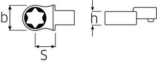 STAHLWILLE Końcówka wtykowa typu TORX E24 do kluczy dyn.14x18 mm STAHLWILLE