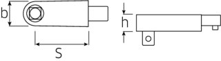 STAHLWILLE Końcówka wtykowa z czopem kwadratowym 3/8" do kluczy dyn.9x12 mm; wersja przedłużona STAHLWILLE