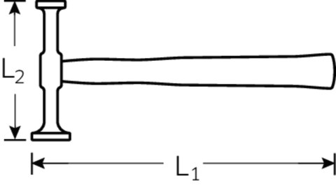 STAHLWILLE Młotek blacharski równiak fi 30/40mm STAHLWILLE