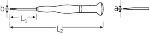 STAHLWILLE Wkrętak płaski 0,16x0,8x40mm dla elektroników STAHLWILLE