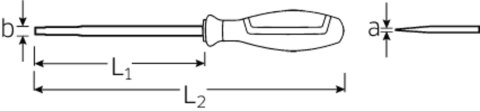 STAHLWILLE Wkrętak płaski 0,4x2,5x75mm, VDE/1000V, DRALL+ STAHLWILLE