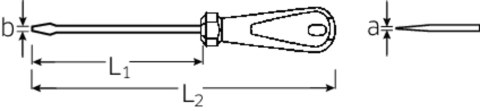 STAHLWILLE Wkrętak płaski 0,6x3,5x75mm 3K DRALL STAHLWILLE