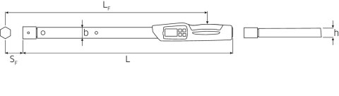 STAHLWILLE Klucz dynamometryczny elektroniczno-mechaniczny10-100Nm (7,4-75ft.lb; 90-900 in.lb) w skrzynce STAHLWILLE