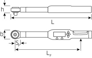 STAHLWILLE Klucz dynamometryczny elektroniczny 3-60Nm (2,5-44 ft.lb) z grzechotką wtykową 3/8" 9x12mm STAHLWILLE