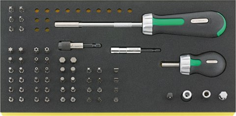 STAHLWILLE Zestaw TCS 1/3 narzędzi 1/4" i Bitów, 60-elelementowy STAHLWILLE