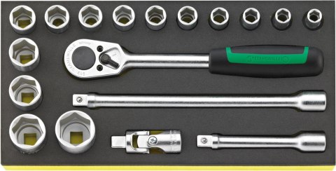 STAHLWILLE Zestaw TCS 1/3 nasadek 1/2", 18-elementowy STAHLWILLE