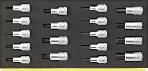 STAHLWILLE Zestaw TCS 1/3 nasadek 1/2", 18-elementowy STAHLWILLE