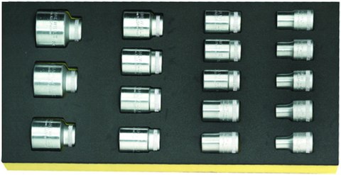 STAHLWILLE Zestaw TCS 1/3 nasadek 1/2" Nr 52 10-32mm, 17-częściowy STAHLWILLE