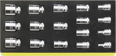 STAHLWILLE Zestaw TCS 1/3 nasadek 1/2" w zakresie 3/8"-1 1/4", 17-częściowy STAHLWILLE STAHLWILLE Zestaw TCS 1/3 nasadek 1/2" w zakresie 3/8"-1 1/4", 17-częściowy STAHLWILLE