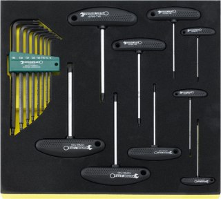 STAHLWILLE Zestaw TCS 2/3 kluczy imbusowych i TORX, 17-częściowy STAHLWILLE